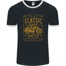 Classic Legend Riders Club Motorbike Biker Mens Ringer T-Shirt FotL Black/White