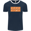 Good Vibes Periodic Table Chemistry Funny Mens Ringer T-Shirt FotL Navy Blue/White