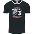 3 Year Wedding Anniversary 3rd Rugby Mens Ringer T-Shirt FotL Black/White