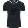 Hedgehogs Just Share the Hedge Funny Mens Ringer T-Shirt FotL Black/White