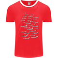 British RAF Fighters Royal Air Force Planes Mens Ringer T-Shirt FotL Red/White