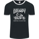 I'm Not Always Grumpy Motorbike Motorcycle Mens Ringer T-Shirt FotL Black/White