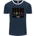 Guitar Heaven Guitarist Electric Acoustic Mens Ringer T-Shirt FotL Navy Blue/White