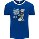 Original Music Shirt DJ Vinyl Turntable Mens Ringer T-Shirt FotL Royal Blue/White
