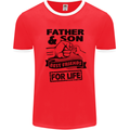 Father & Son Best Friends for Life Mens White Ringer T-Shirt Red/White