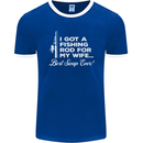 Fishing Rod for My Wife Funny Fisherman Mens Ringer T-Shirt FotL Royal Blue/White