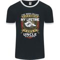 Uncle Is My Favourite Funny Fathers Day Mens Ringer T-Shirt FotL Black/White
