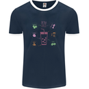 Detox Juice Hangover Cure Healthy Mens Ringer T-Shirt FotL Navy Blue/White