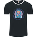 Tested Positive for Tired Teddy Bear Sleeping Mens Ringer T-Shirt FotL Black/White