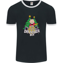 Christmas the Little Drummer Boy Funny Mens Ringer T-Shirt FotL Black/White