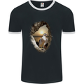 Peragrin Falcon Birds of Prey Mens Ringer T-Shirt FotL Black/White