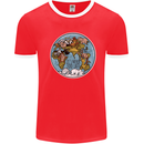 It's Never Too Late Climate Change Mens Ringer T-Shirt Red/White