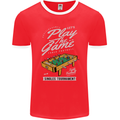 Foosball Play the Game Football Footy Mens Ringer T-Shirt FotL Red/White