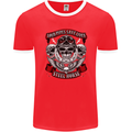 Motorcycle Lound Pipes Saves Lives Biker Mens Ringer T-Shirt FotL Red/White