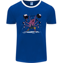 Octopus Gym Training Top Bodybuilding Mens Ringer T-Shirt FotL Royal Blue/White