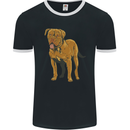 French Mastiff Dogue Bordeaux Dog Mens Ringer T-Shirt FotL Black/White