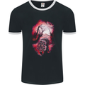 Enchanted Tiger Fantasy Spiritual Mystical Mens Ringer T-Shirt FotL Black/White