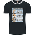 A Girl Who Loves Anime Dogs & Ramen Mens Ringer T-Shirt FotL Black/White