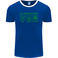 Eat Drink Be Irish St. Patrick's Day Mens Ringer T-Shirt FotL Royal Blue/White