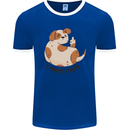Dog I Hate Cats Funny Mens Ringer T-Shirt FotL Royal Blue/White