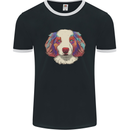 Australian Shepherd Dog Mens Ringer T-Shirt FotL Black/White