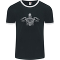 Spartan Biker Motorbike Motorcycle Mens Ringer T-Shirt FotL Black/White