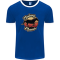 Mustang Mama Equestrian Horse Mens Ringer T-Shirt Royal Blue/White