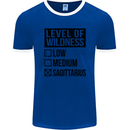 Levels of Wildness Sagittarius Mens Ringer T-Shirt FotL Royal Blue/White
