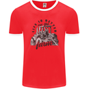 Tractor Life Is Better Farm Funny Farming Mens Ringer T-Shirt FotL Red/White
