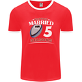 5 Year Wedding Anniversary 5th Rugby Mens Ringer T-Shirt FotL Red/White