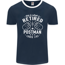This Is What a Retired Postman Looks Like Mens Ringer T-Shirt FotL Navy Blue/White