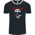Peace Harmony Skull Gothic Biker Motorbike Mens Ringer T-Shirt FotL Black/White