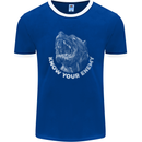 Know Your Enemy Staffy Staffordshire Terrier Mens Ringer T-Shirt FotL Royal Blue/White