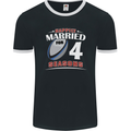 4 Year Wedding Anniversary 4th Rugby Mens Ringer T-Shirt FotL Black/White