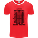 Elevator Mechanic Lift Engineer Mens Ringer T-Shirt Red/White