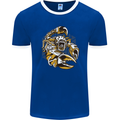 Steampunk Scorpion Mens Ringer T-Shirt FotL Royal Blue/White