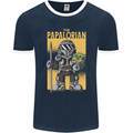 Father's Day The Papalorian Funny Papa Mens Ringer T-Shirt FotL Navy Blue/White