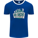 Go Back We Fooked Up Evolution Environment Mens Ringer T-Shirt FotL Royal Blue/White
