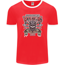 Scandinavian Viking Valhalla Odin Norse God Mens Ringer T-Shirt FotL Red/White