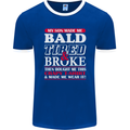 Son Made Me Bald Tired & Broke Father's Day Mens Ringer T-Shirt FotL Royal Blue/White