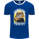 Cats I'm One of Those Morning People Funny Mens Ringer T-Shirt FotL Royal Blue/White