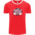 Offensive Pig Finger Flip Mens Ringer T-Shirt FotL Red/White