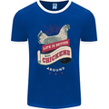 Life is Better With Chickens Around Farmer Mens Ringer T-Shirt FotL Royal Blue/White