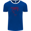 Chinese Zodiac Shengxiao Year of the Tiger Mens Ringer T-Shirt FotL Royal Blue/White