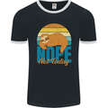 Sloth Nope Not Today Funny Lazy Mens Ringer T-Shirt FotL Black/White