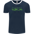 Animals Are Friends Not Food Vegan Mens Ringer T-Shirt FotL Navy Blue/White