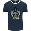 Jiu Jitsu Gorilla MMA Martial Arts Karate Mens Ringer T-Shirt FotL Navy Blue/White