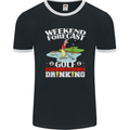 Golf Weekend Golfer Alcohol Beer Funny Mens Ringer T-Shirt FotL Black/White