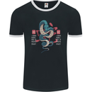 Chinese Zodiac Shengxiao Year of the Snake Mens Ringer T-Shirt FotL Black/White