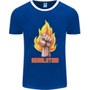 Pixelated Revolution Anarchy Anarchist 99% Mens Ringer T-Shirt FotL Royal Blue/White
